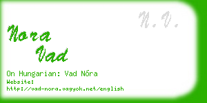 nora vad business card